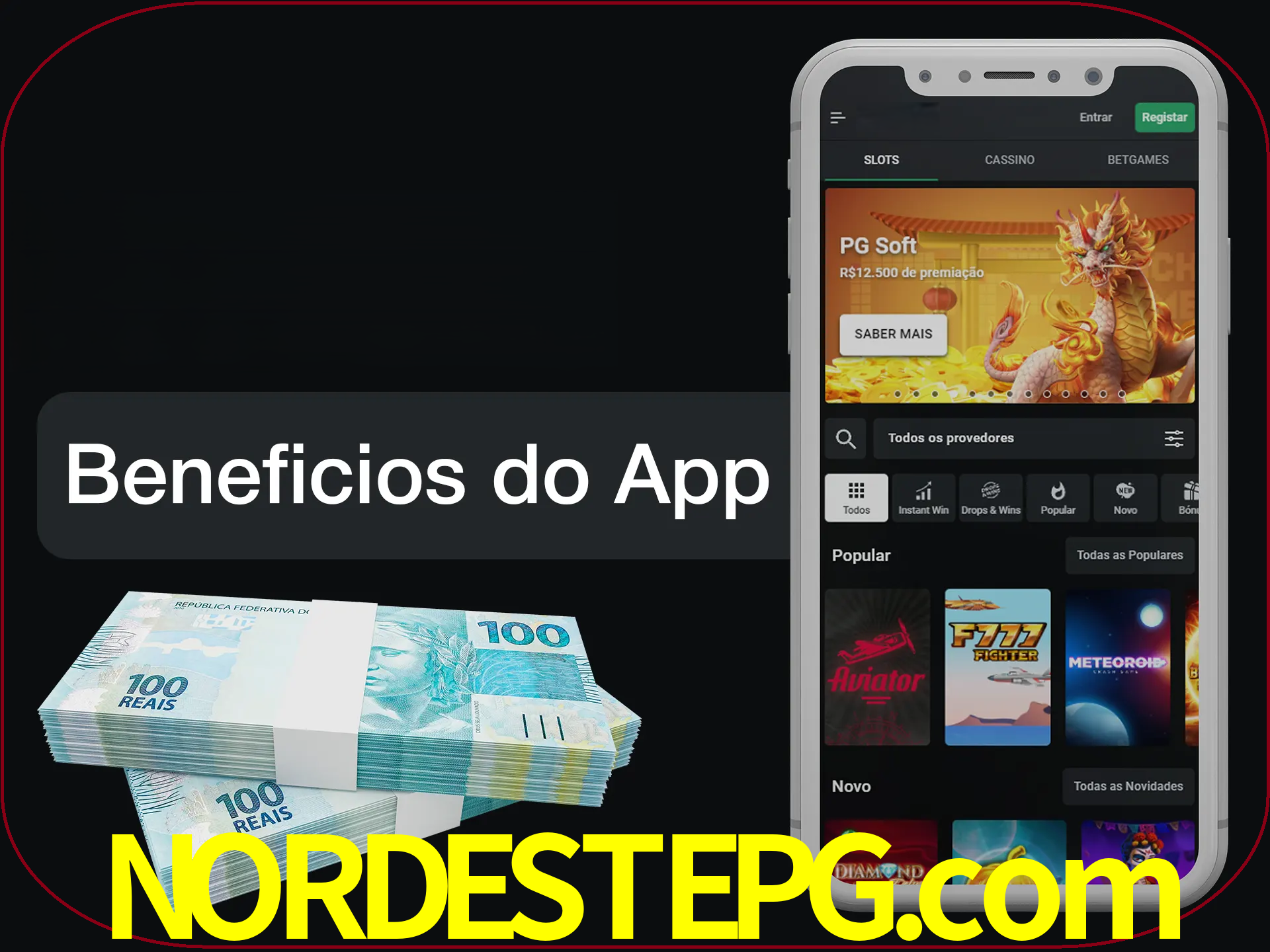 Obtenha todos os benefícios usando o aplicativo.