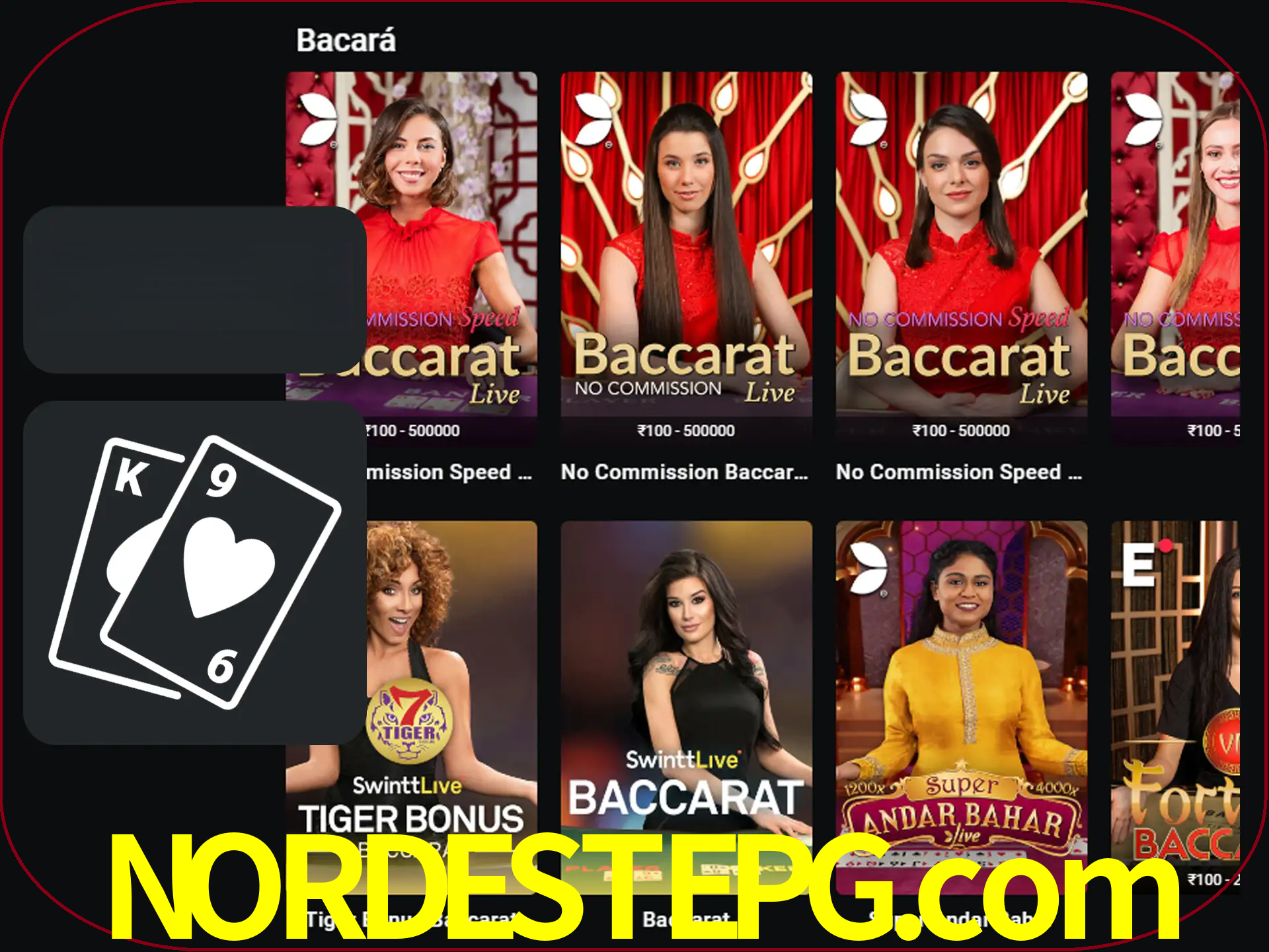 Ganhe muito dinheiro jogando jogos de bacará.