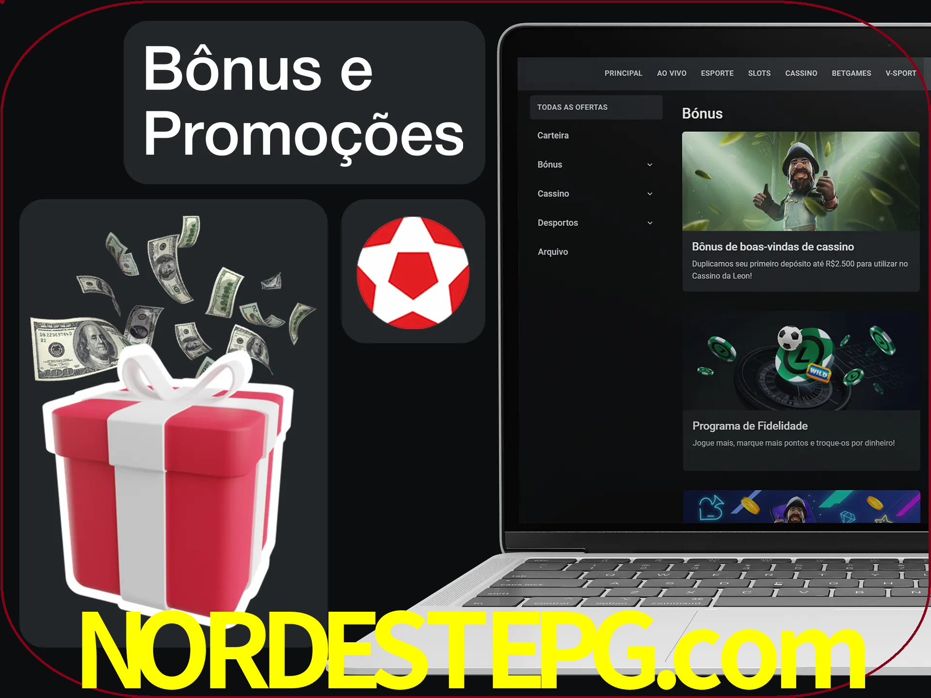 Verifique se há novos bônus e promoções.