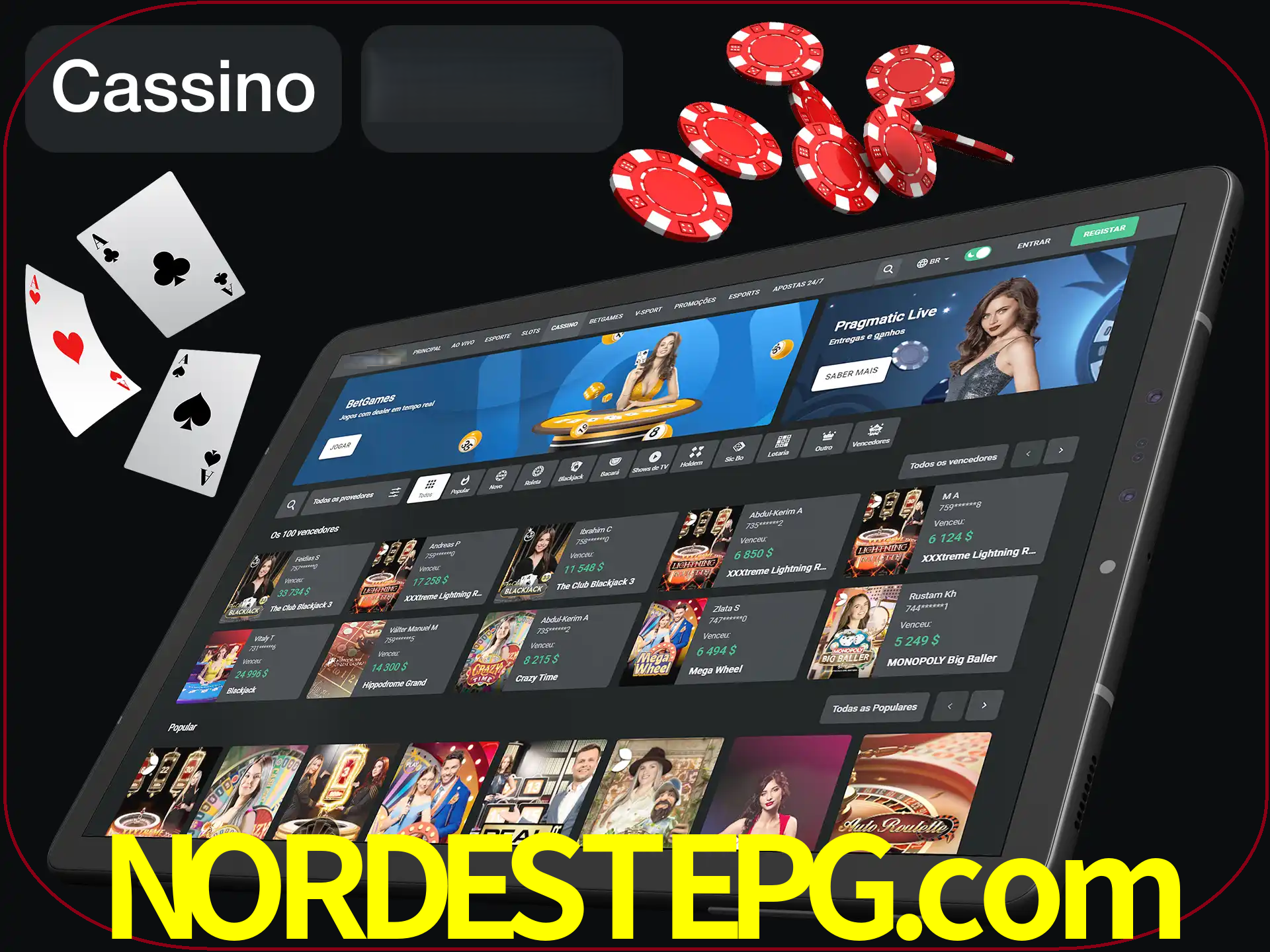 Jogue vários jogos de cassino em nosso cassino.