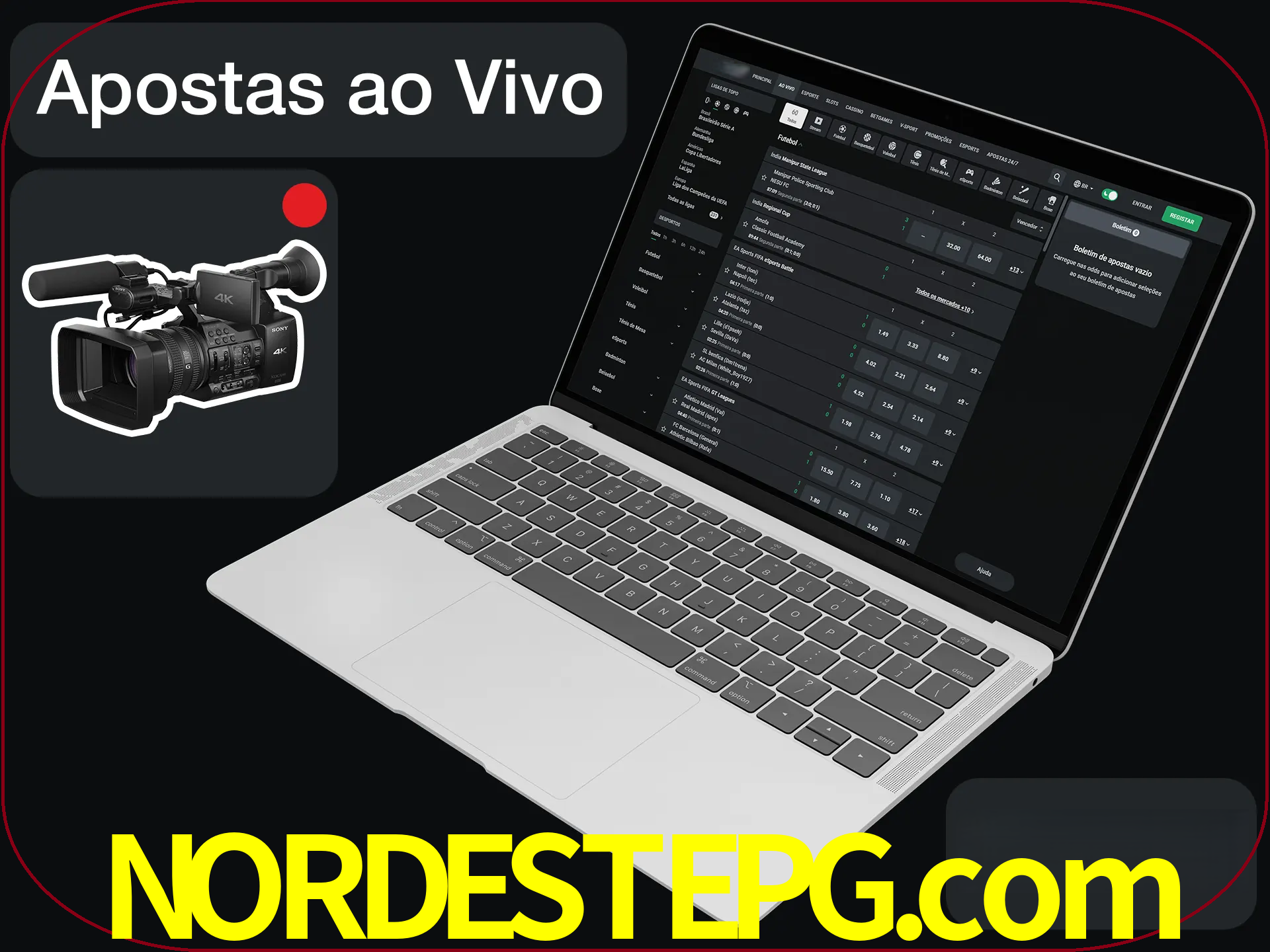 Aposte em formato ao vivo em nosso site.