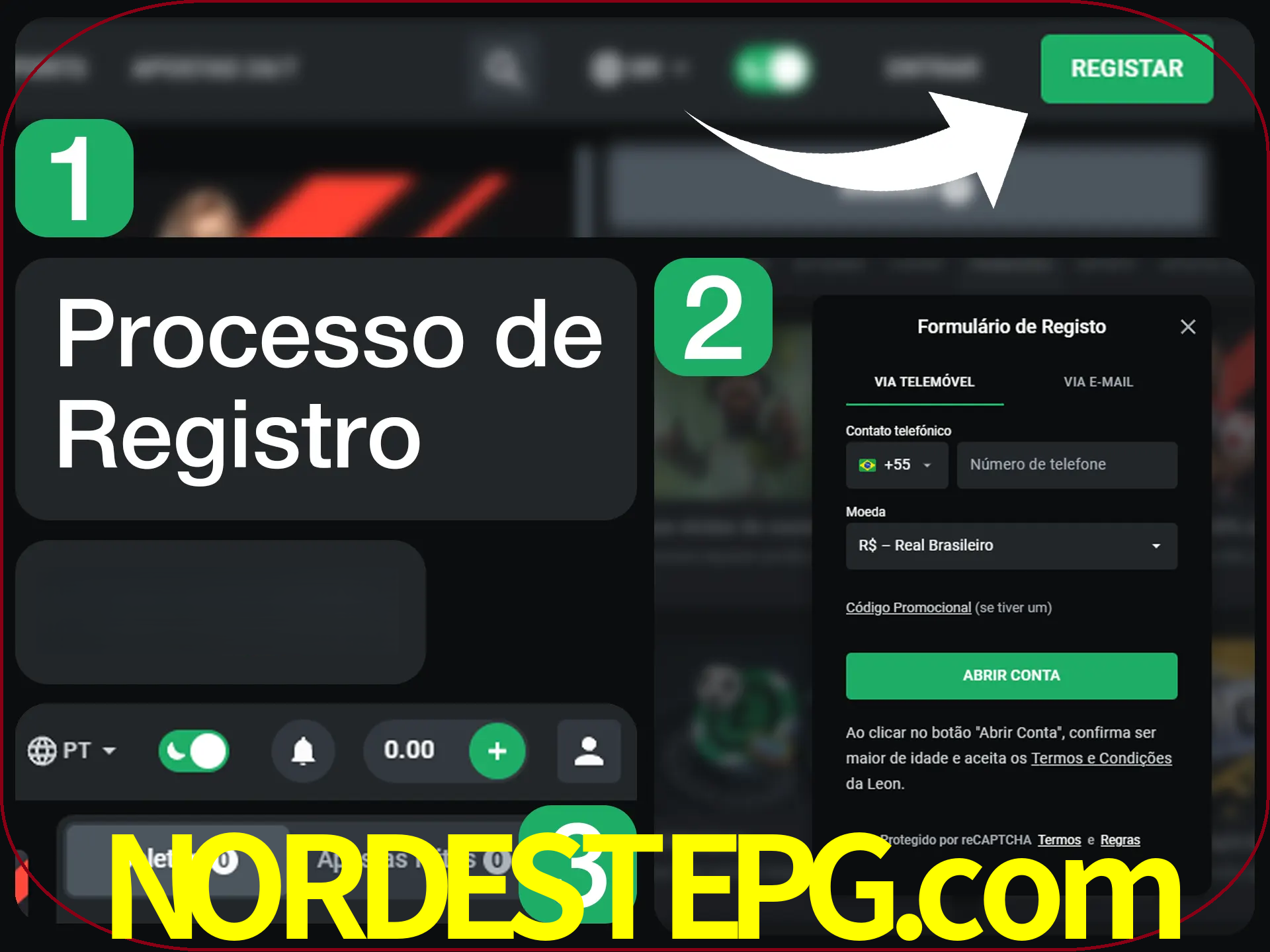 O processo de registro na LeonBet é simples.